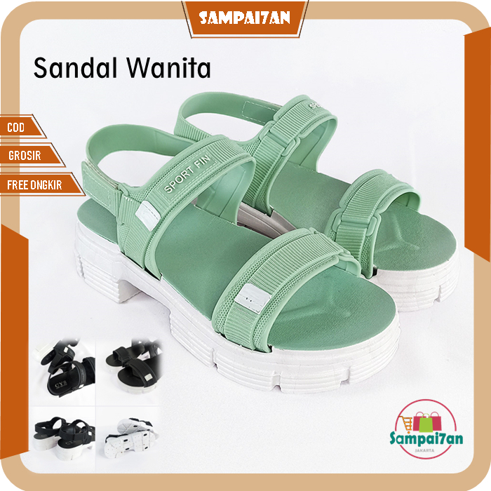 Sandal Gunung Wanita Import Fasion Korea Style Sandal Jalan Cewek Motif Polos Terkini Murah SPT-82