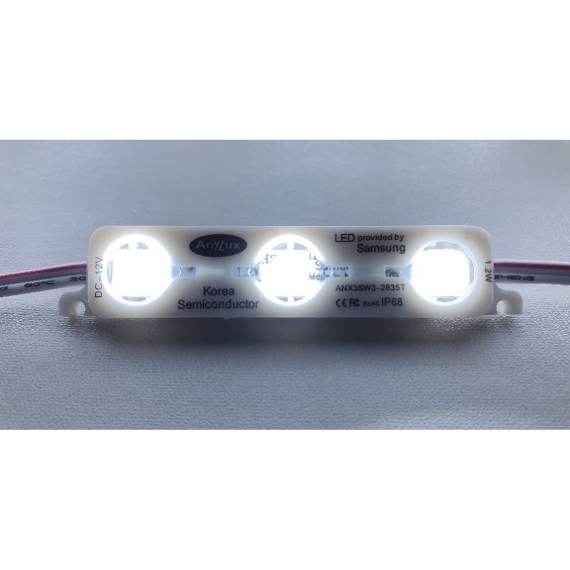 LED MODULE 3 MATA ANX ANYLUX SMD 2835 MATA KECIL TRANSPARAN PUTIH WHITE