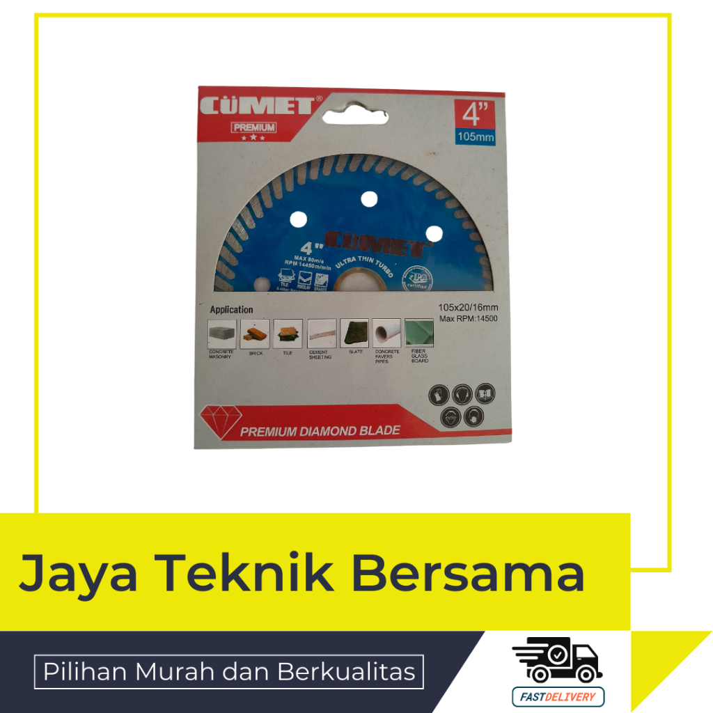 CUMET Diamond Wheel 4" Ceramic Turbo Granit Keramik Tile Ultra Thin