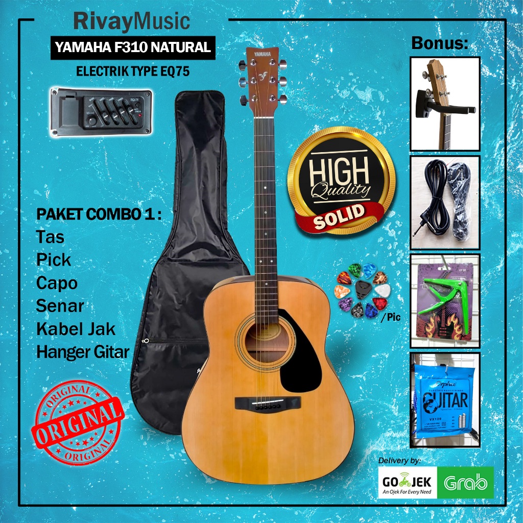 Gitar Akustik Elektrik Yamaha F310 Original