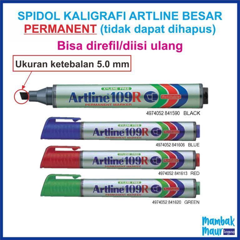 SPIDOL KALIGRAFI ARTLINE BESAR UKURAN 5.0 MM PERMANENT TIDAK BISA DIHAPUS, BISA ISI ULANG