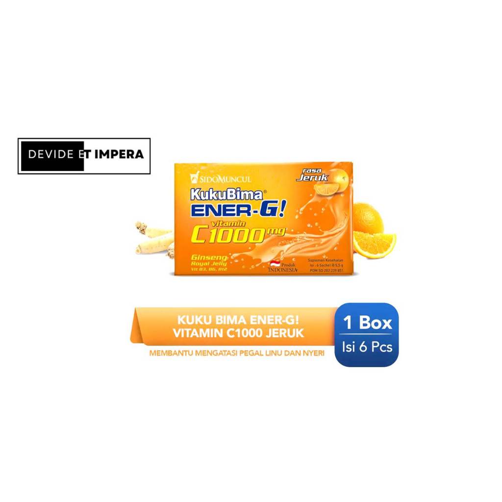 

Kuku Bima Vitamin C 1000 Jeruk [Box / 6 Sachet]