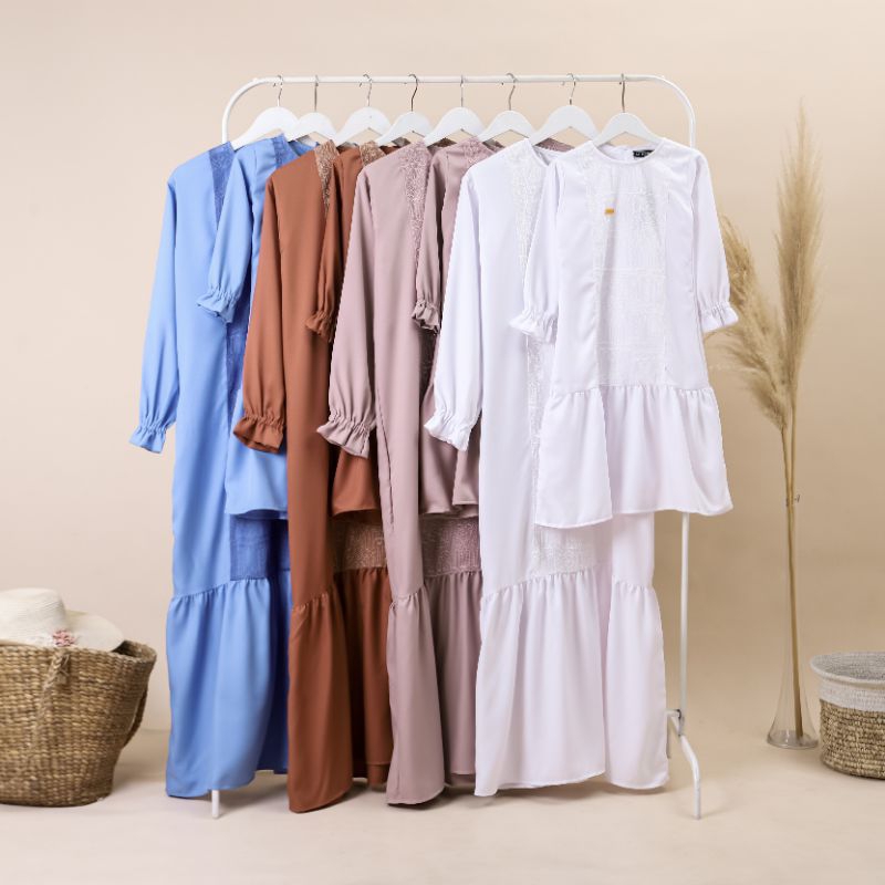 Gamis Couple Ibu dan Anak Syakilla Premium / Dress Couple Fashion Muslim