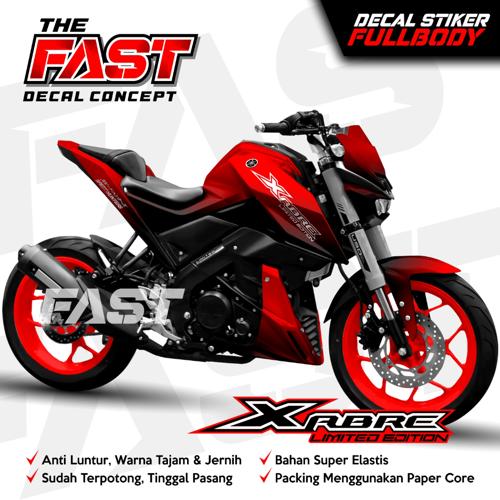 TERBARU Decal Xabre Full Body Bunglon Hitam TERBARU Dekal Xabre Stiker Xabre Variasi Full Body Strip