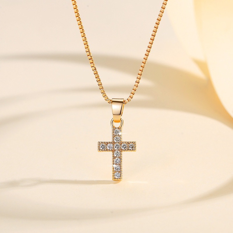 KALUNG WANITA TITANIUM ITALY FREE LIONTIN SALIB PERMATA