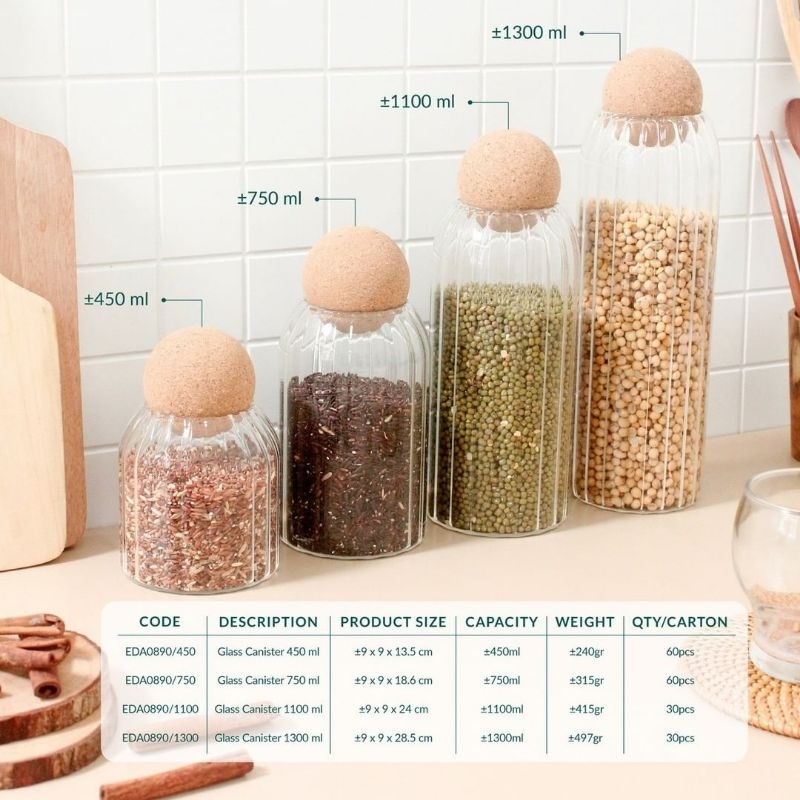 TOPLES KACA TUTUP KAYU BULAT//TEMPAT KUE KERING BOROSILIKAT GELAS//TOPLES MURAH//TOPLES KACA//TOPLES