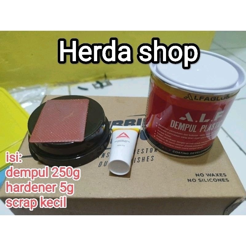 Dempul alfa 250 gram alf plastik pelastik dempul besi motor mobil dempul alfaglos dempul kayu