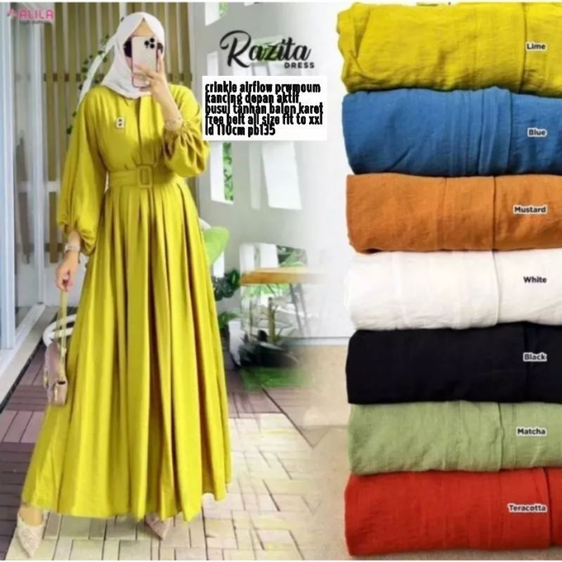 KAYLA DRESS / GAMIS KAYLA CRINKLE AIRFLOW PREMIUM