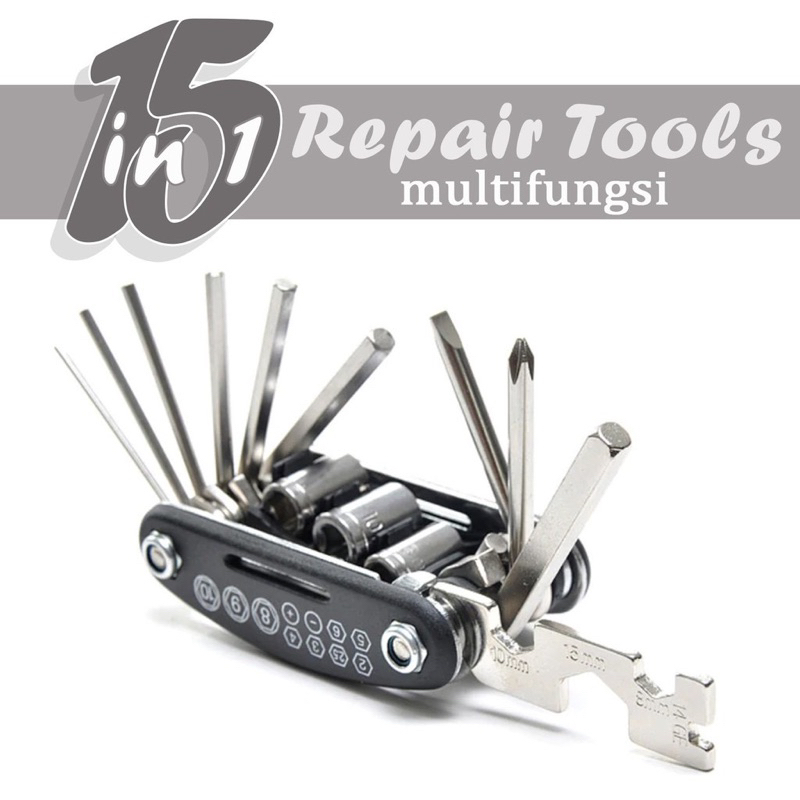 Toolkit Kunci Sepeda Set Kunci Sepeda Toolkit United 15in1