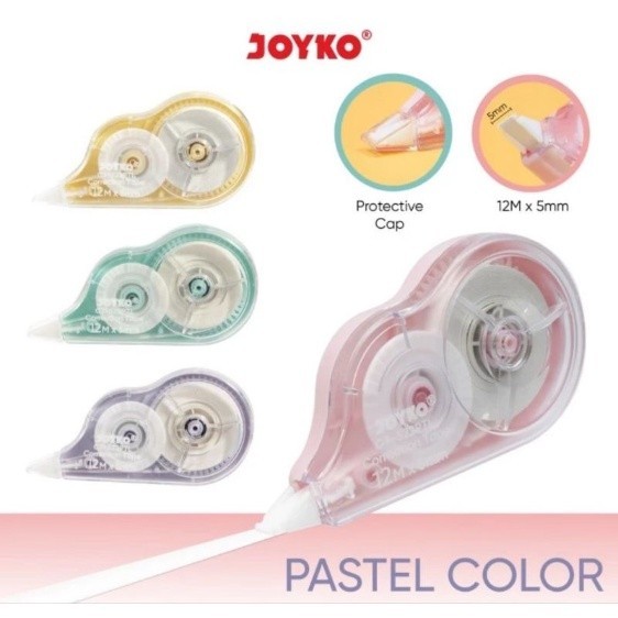 

Correction Tape 12 M CT522 PASTEL / Tipex KERTAS / Tipex ROLL