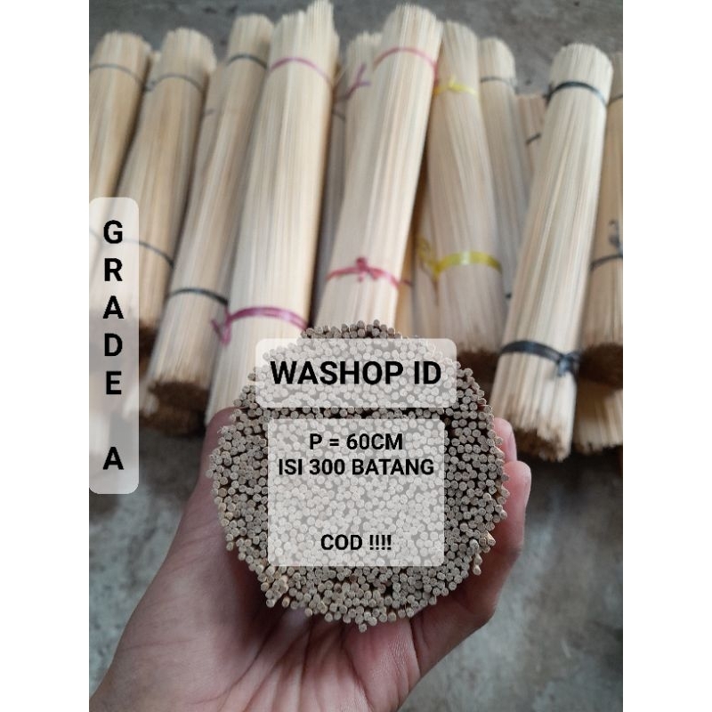 Jeruji Sangkar 2,8mm 60cm 300 batang Lidi bambu apus semi kulitan murah berkualitas