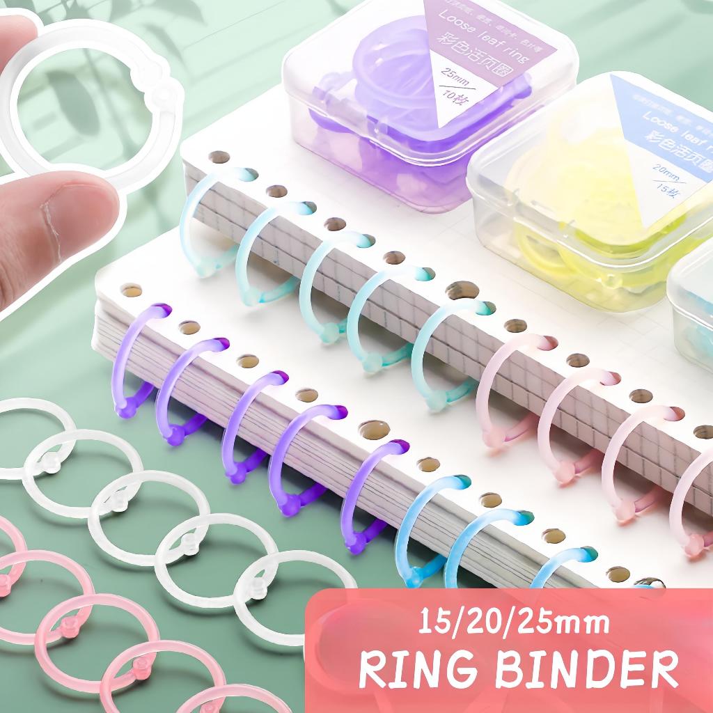 

Pengikat Buku Warna Perlengkapan Penjilid Kantor Plastik Cincin Multifungsi Pengikat Album Foto DIY