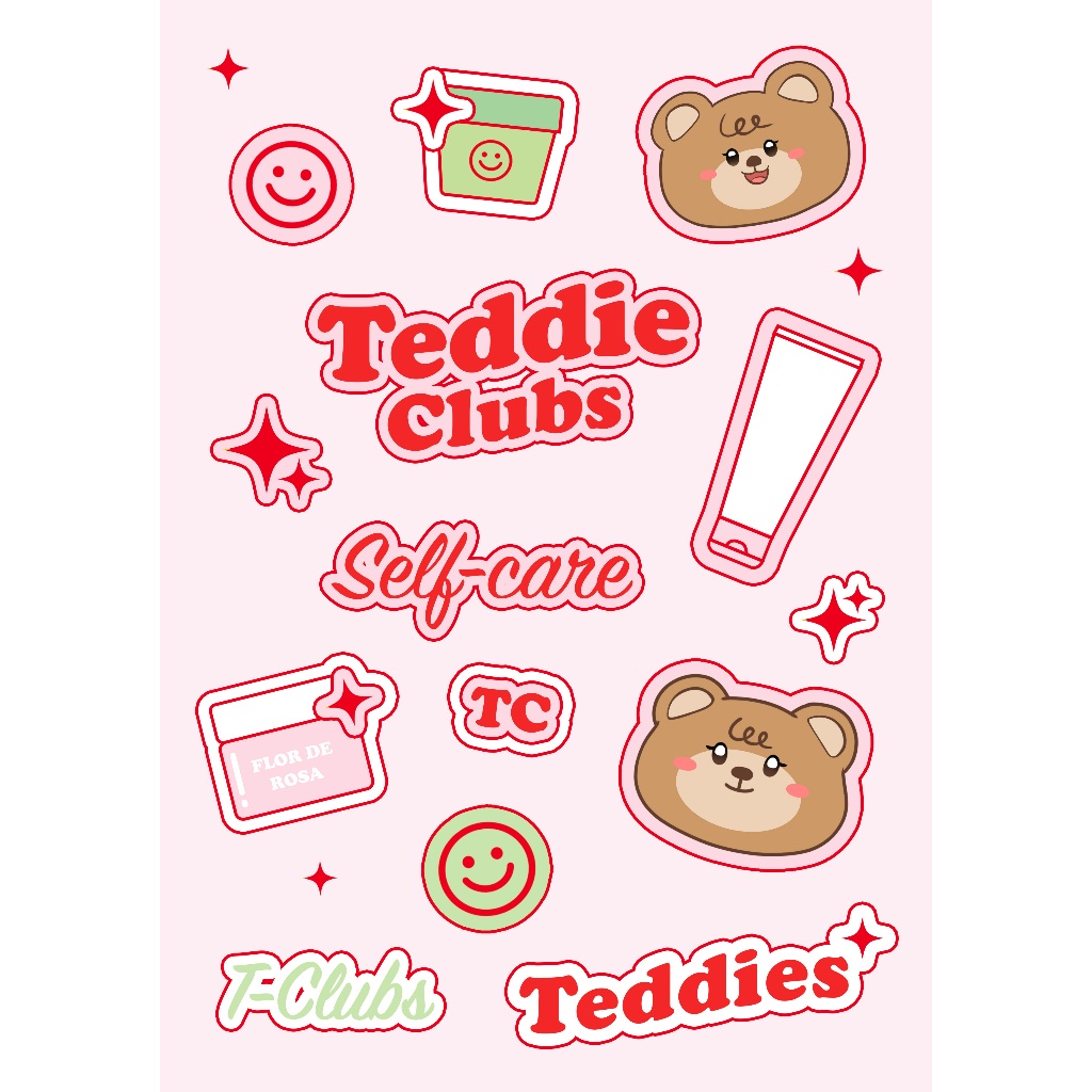 

Teddy clubs sticker pack waterproof