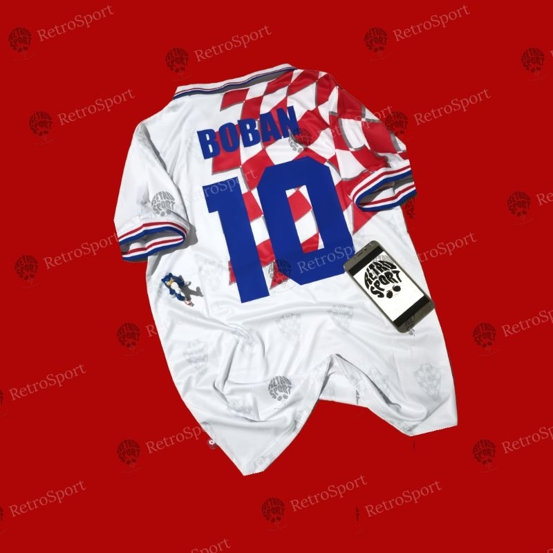 Jersey/Baju Bola Vintage — Timnas KROASIA Retro Home Pildun 1998 | WeKa A3/GO Import | Retro Sport