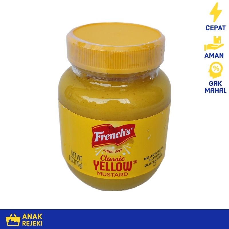 

Mustard French's Classic Yellow 170gr - Saus Mustard Burger Hotdog USA
