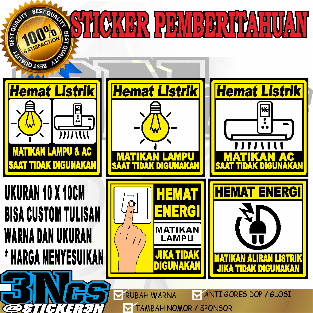 

Sticker pemberitahuan hemat energi | sticker pemberitahuan hemat listrik