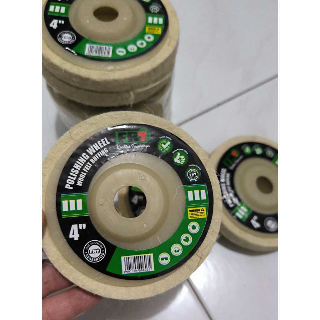 Mata Gerinda Wool Poles / Polishing Buff Cup 4" 100mm DATANG BARU MERK FRT
