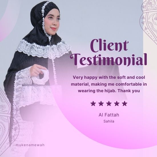 Mukena dewasa premium bahan sutra mewah bordir elegan