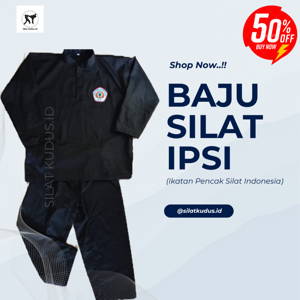 Seragam Silat IPSI, Sakral Silat IPSI Hitam, Baju Silat Murah, Baju Silat IPSI Hitam, Baju Silat Tap