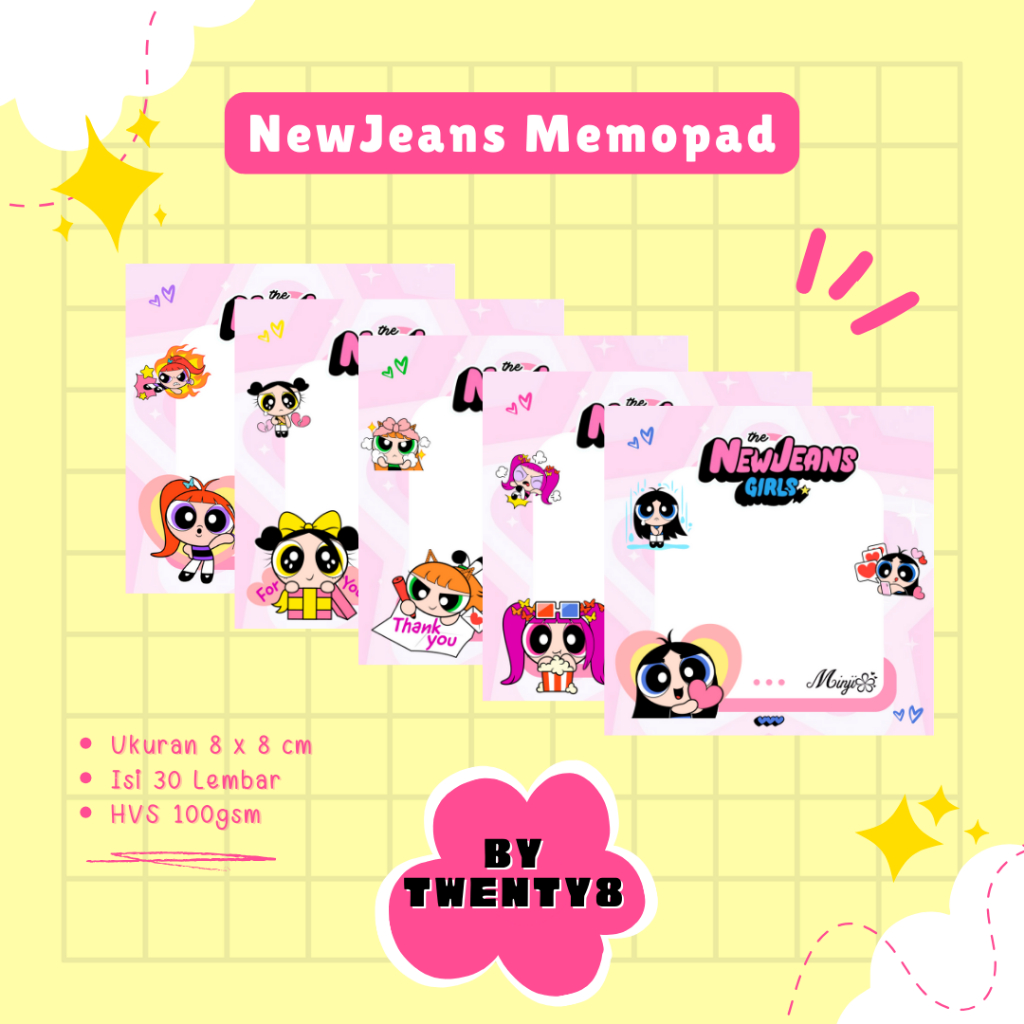 

NEWJEANS MEMO PAD VERSI POWERPUFF GIRLS