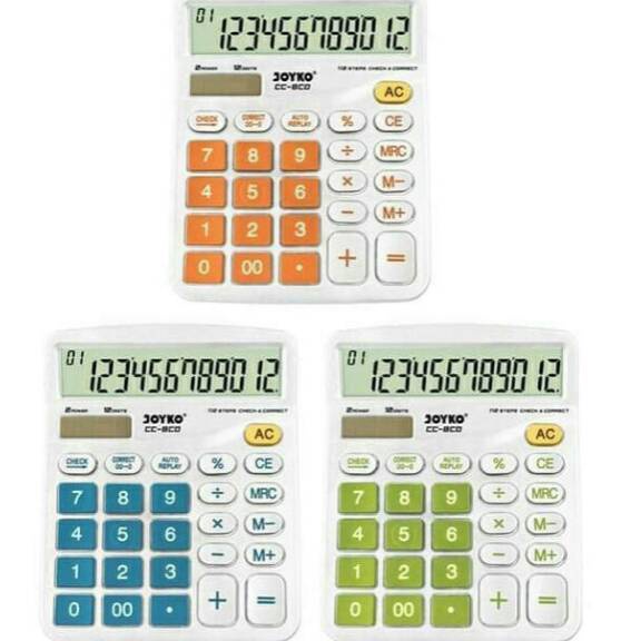 

Diskon - Kalkulator Joyko CC-8CO 12 digits check correct Calculator