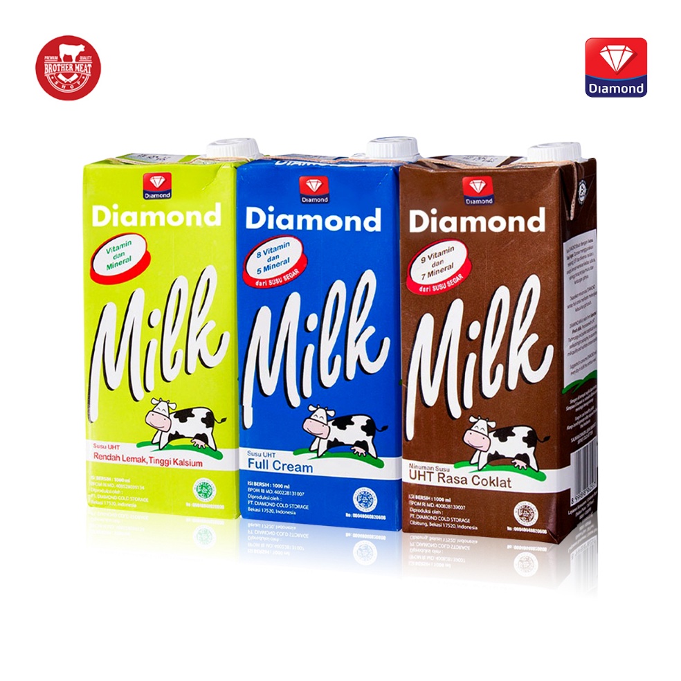 

[R8J] DIAMOND UHT Fresh Milk 1 Liter/1000ml, SUSU UHT ✥Ready
