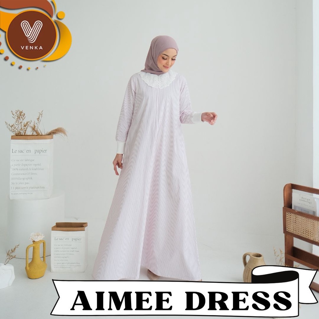 Tiermala - Aimee Dress Bunda Series - Dress Dewasa/ Gamis Dewasa/ Busui/ Katun Terlaris