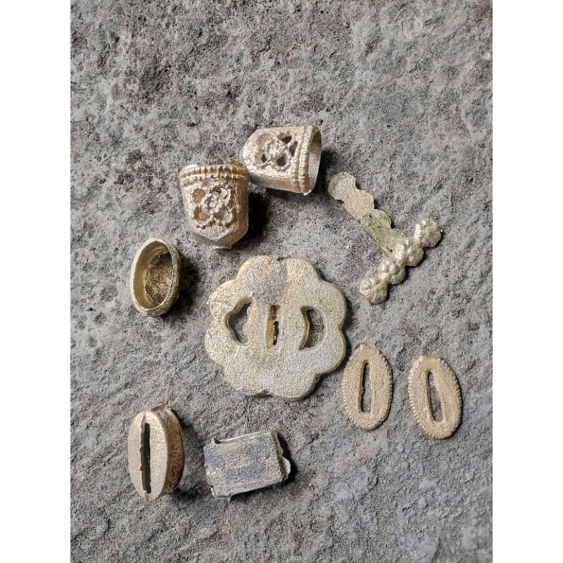 1 set tsuba shushui Kuningan katana pedang samurai