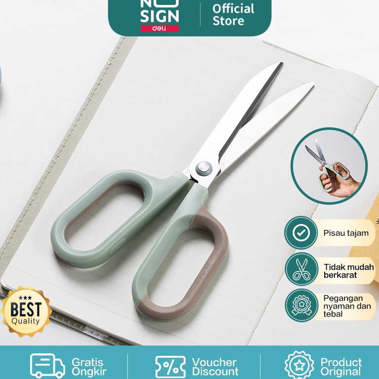 

➯ Nusign Scissors / Gunting Desain Elegan Dual Color Pegangan Sangat Nyaman Pisau Tajam ENS055 ENS056 Terbatas