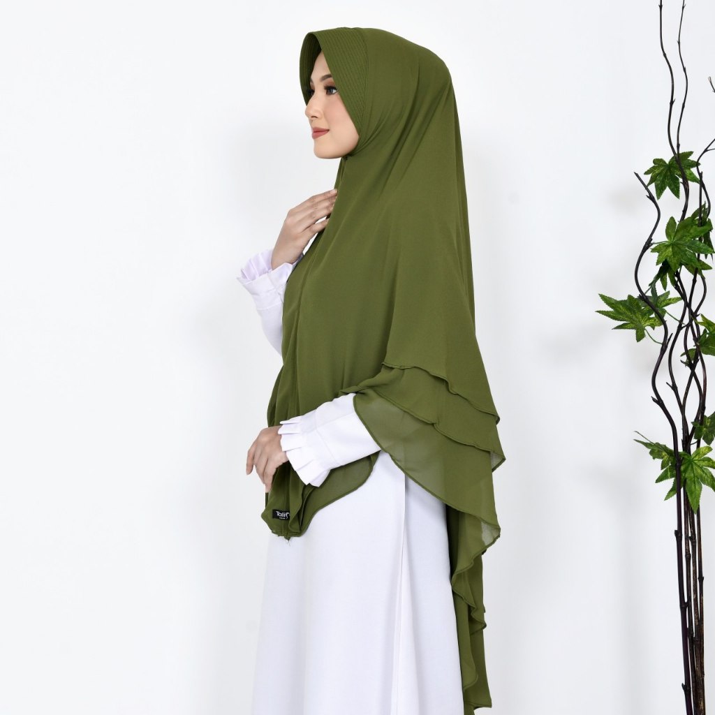 Sabrina Khimar Syari Tiga Layer Army