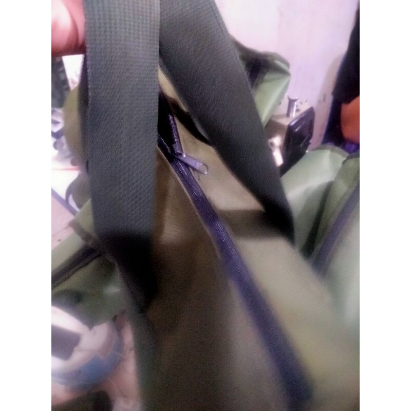 Tas perkakas tabung bulat/tas kunci kunci bulat hijau army