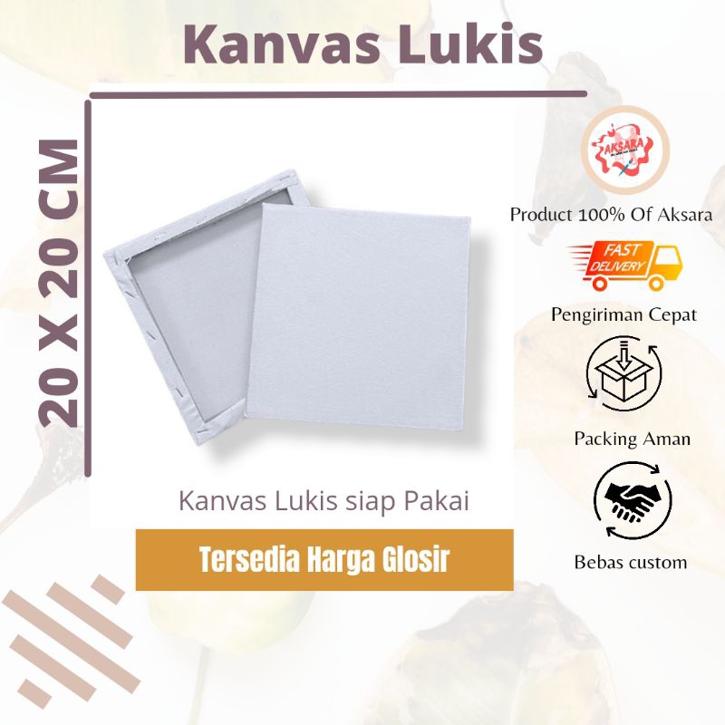 

kanvas 20x20 cm canvas Lukis mini