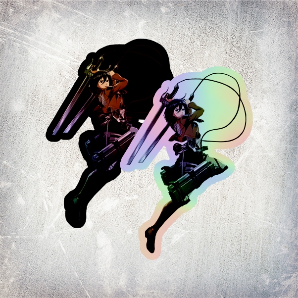 

STICKER HOLOGRAM ANIME MIKASA ACKERMAN ATTACK ON TITAN (SHINGEKI NO KYOJIN)