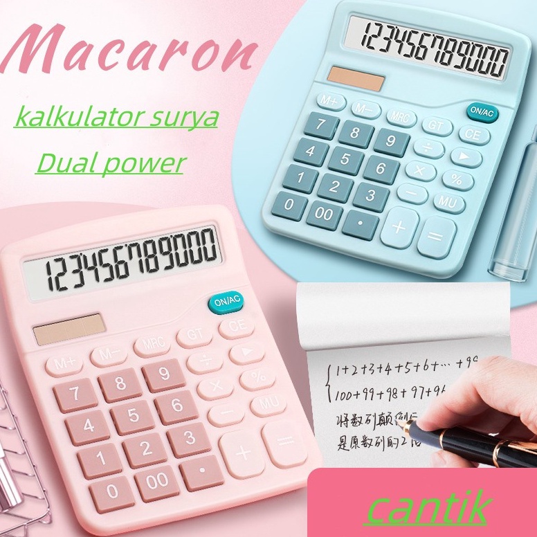 

[PRODUK HGRI875] KALKULATOR 837s 12 Digit PINK / BLUE Two Power - Caclulator Check Double Power Terlarisss ′▽