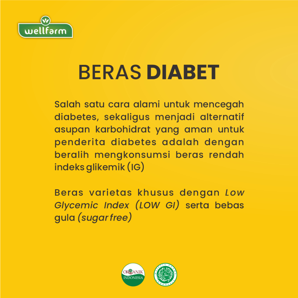 

Beras DIABET 1KG/ DIABETIC Rise 100%Organicly super premium Varietas Khusus, sudah Bersertifikat resmi. beras sudah uji laboratorium, non-GMO, tidak menggunakan bahan kimia, aman dikonsumsi jangka panjang, beras fukumi, beras porang, beras masaya, beeru
