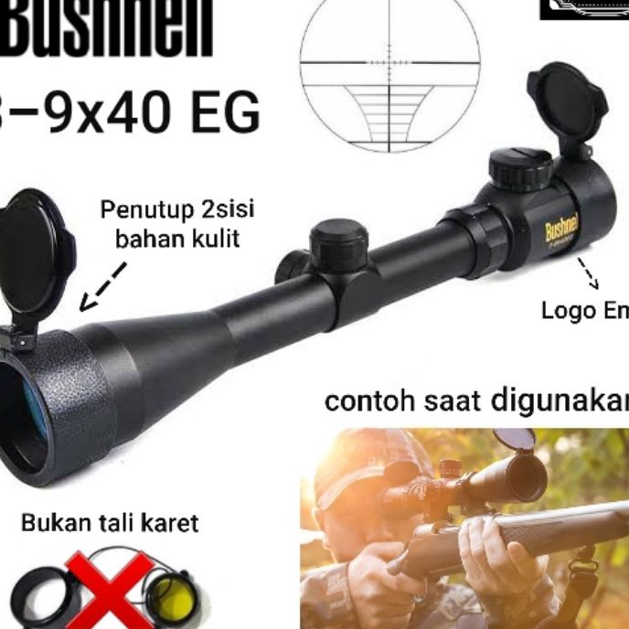 Promo Teleskop Bushnell 3-9x40 EG Telescope 3 Lampu RGB Tele Teropong Flip | Bushnell 4x20.