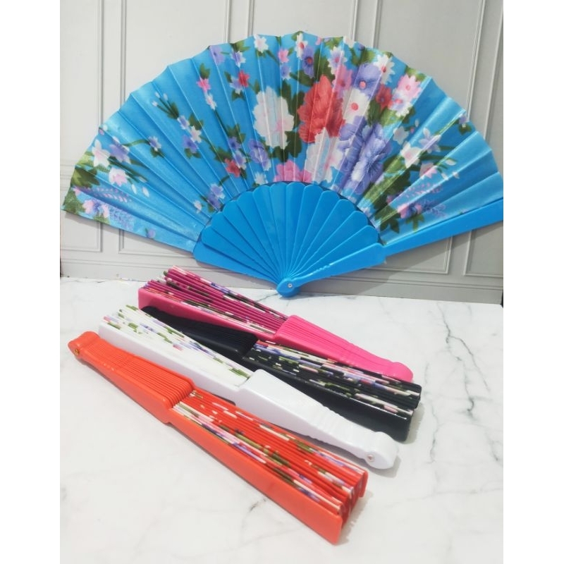 KIPAS TANGAN SATEN GAGANG POLOS / KIPAS LIPAT TANGAN MOTIF KEMBANG GAGANG POLOS / KIPAS TANGAN LIPAT