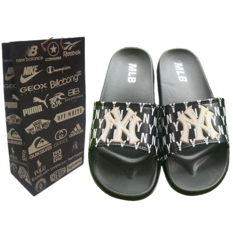 Sandal Slide Sendal Selop MLB NY Pria & wanita