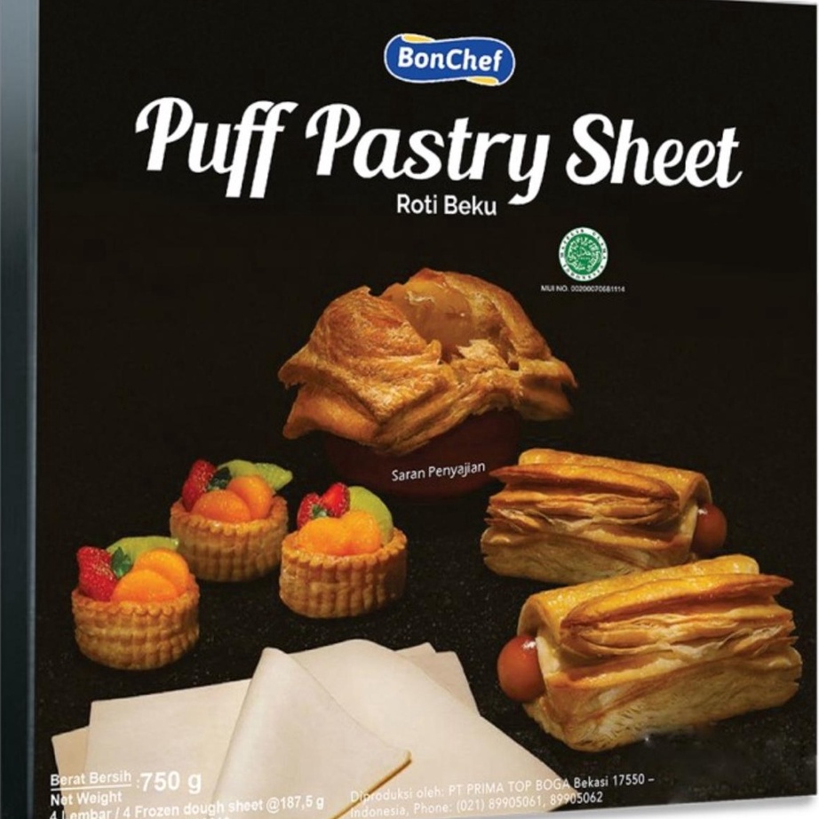 

TIPE MCV307 Bonchef Puff Pastry Sheet 750gram - Pastry Gosend/Grab Only!!!