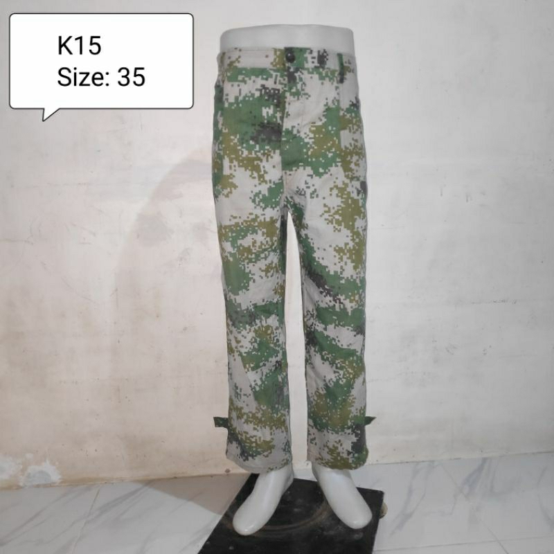 Celana Camo pria vintage preloved