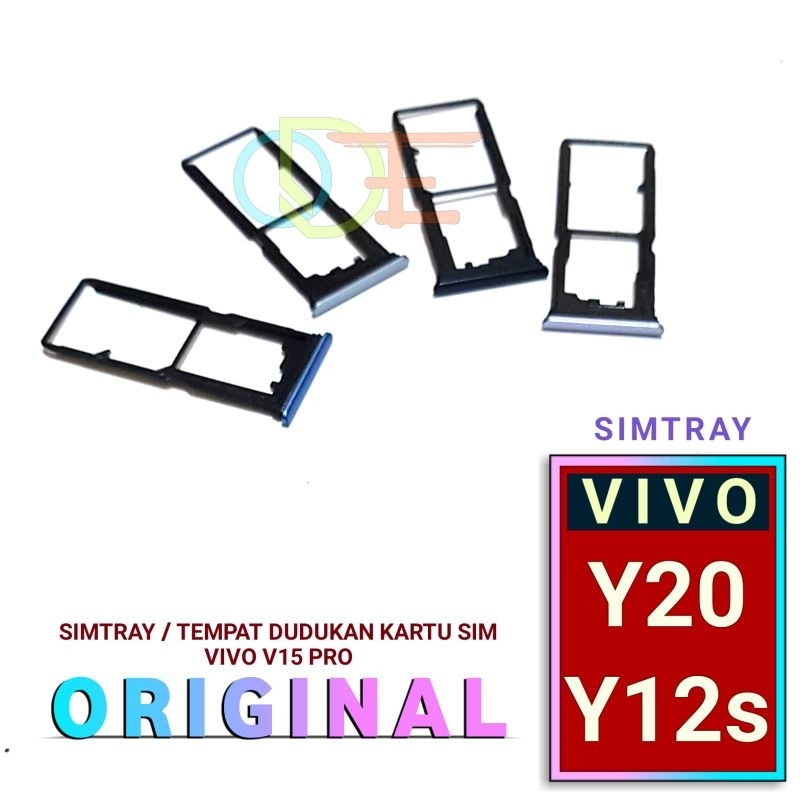 Simtray Slot kartu Simcard Dudukan kartu Vivo Y12s Original