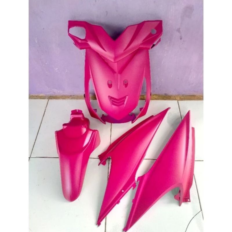 Cover full body halus Honda beat karbu lama pink candy doff/full body Beat karbu cat custom