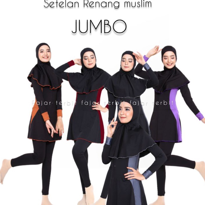 Terlaris JUMBO Baju renang jumbo-baju renang muslim big size-baju renang wanita dewasa jumbo.