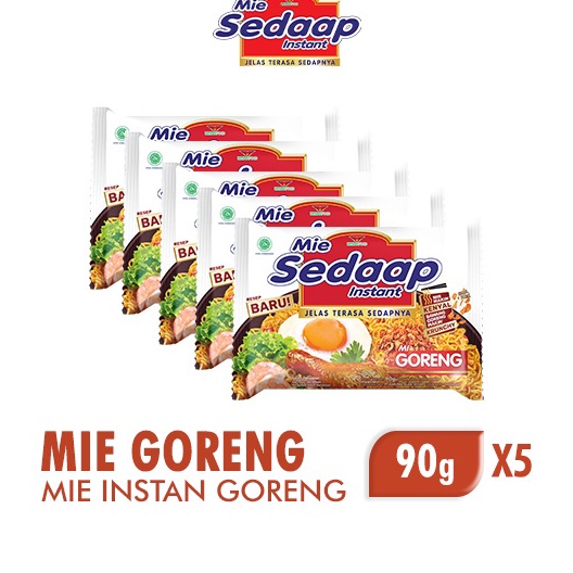 

TIPE QQU349 Sedaap Mie Instan Goreng Bag 90 gr x5