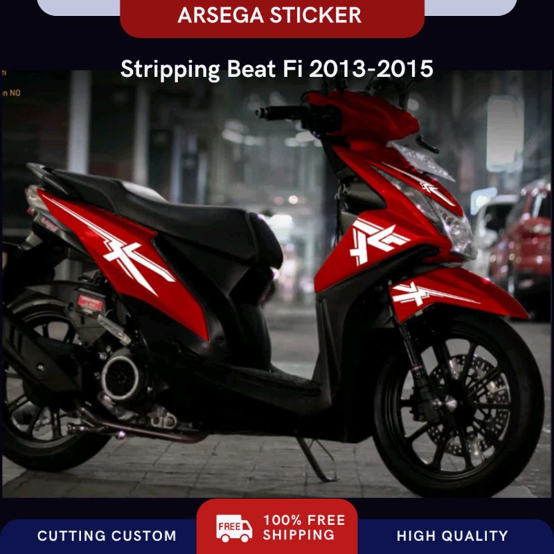 ARSEGA - Cutting Sticker Stripping Motor Beat Fi 2013-2015 Cuting Stiker Striping Variasi