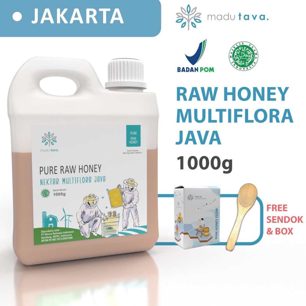 

LJH7A Madu Murni Asli Tava Nektar Multiflora Java 1kg Grade A 100% Alami Pure Natural Raw Honey 39