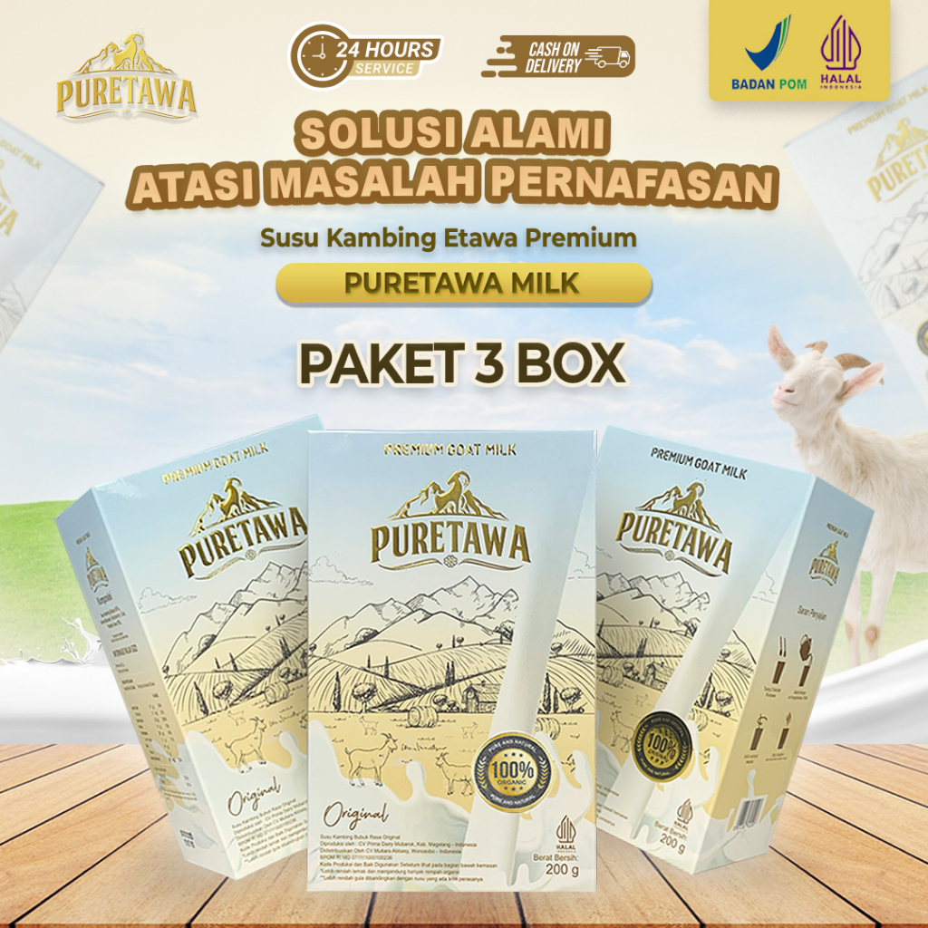 

[Buy 2 Get 1] PURETAWA - Premium Goat Milk | Building Healthier Communities - Halal BPOM