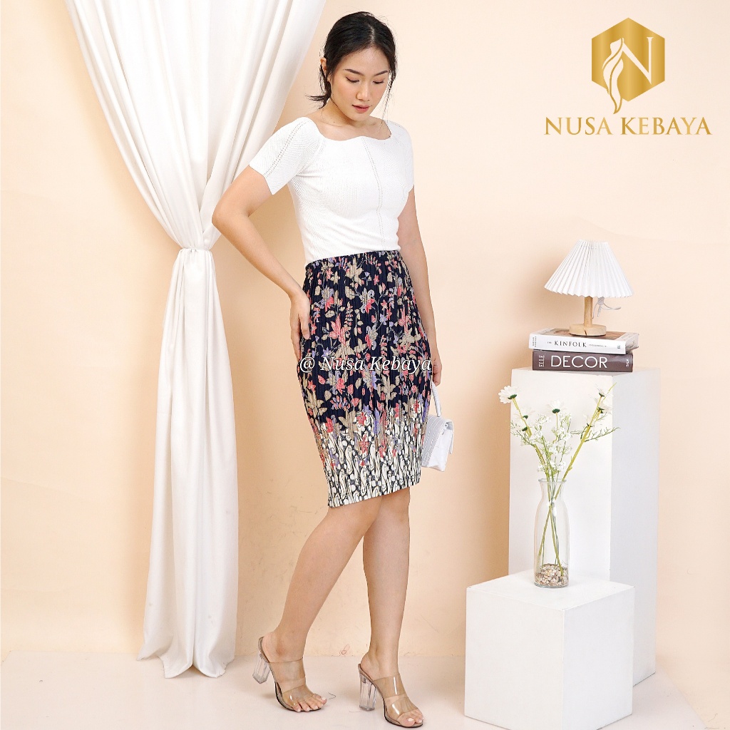 Nusa_Kebaya [Part 1] Plisket Pendek Plisket Pendek Batik /Rok Batik/Rok Plisket Pendek Batik Terbaru