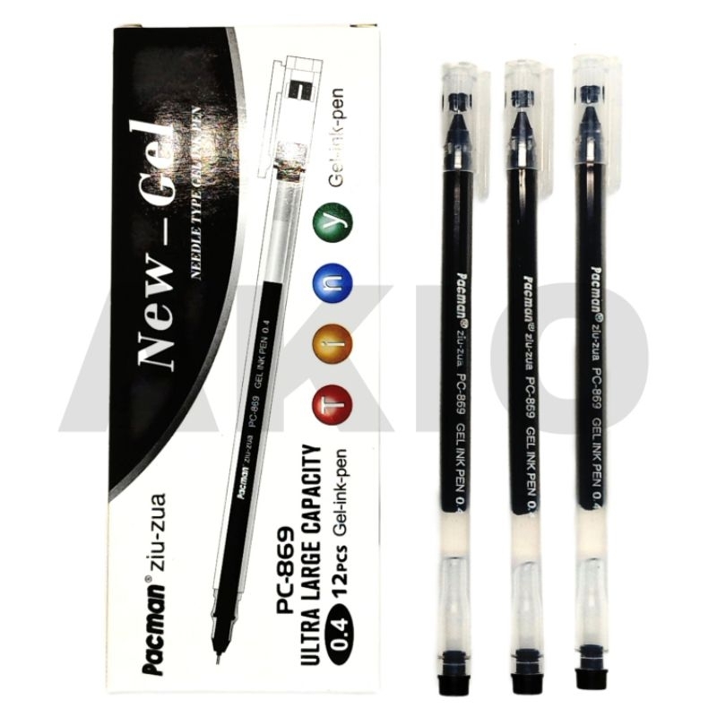 

Bolpoin Gel PACMAN ZIU-ZUA 0.4 mm PC-869 Pulpen Ballpoint Bolpen Pena Murah