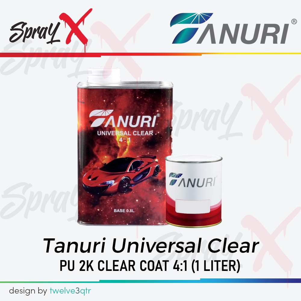 TANURI UNIVERSAL 2K CLEAR COAT 4:1 VOLUME 1 LITER / TANURI UNIVERSAL